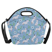 Load image into Gallery viewer, Flower Garden Dalmatians Neoprene Lunch Bag-17