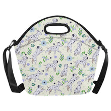 Load image into Gallery viewer, Flower Garden Dalmatians Neoprene Lunch Bag-2