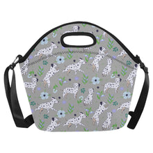 Load image into Gallery viewer, Flower Garden Dalmatians Neoprene Lunch Bag-36