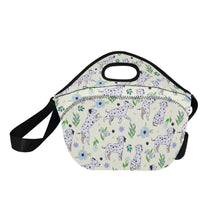 Load image into Gallery viewer, Flower Garden Dalmatians Neoprene Lunch Bag-3