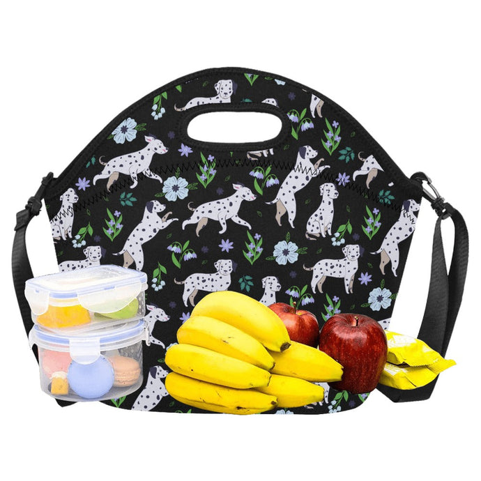 Flower Garden Dalmatians Neoprene Lunch Bag-43
