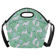 Load image into Gallery viewer, Flower Garden Dalmatians Neoprene Lunch Bag-MediumAquaMarine-ONESIZE-26