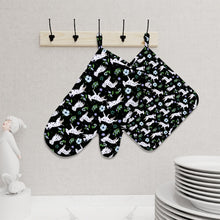 Load image into Gallery viewer, Flower Garden Dalmatians Oven Mitts and Pot Holder Set-Kitchen Decor-Accessories,Dalmatian,Dog Mom Gifts-2
