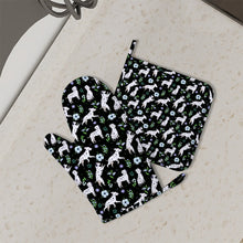 Load image into Gallery viewer, Flower Garden Dalmatians Oven Mitts and Pot Holder Set-Kitchen Decor-Accessories,Dalmatian,Dog Mom Gifts-3