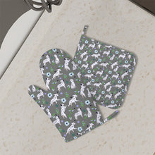 Load image into Gallery viewer, Flower Garden Dalmatians Oven Mitts and Pot Holder Set-Kitchen Decor-Accessories,Dalmatian,Dog Mom Gifts-7