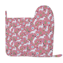 Load image into Gallery viewer, Flower Garden Dalmatians Oven Mitts and Pot Holder Set-Kitchen Decor-Accessories,Dalmatian,Dog Mom Gifts-9