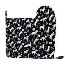 Load image into Gallery viewer, Flower Garden Dalmatians Oven Mitts and Pot Holder Set-Kitchen Decor-Accessories,Dalmatian,Dog Mom Gifts-1