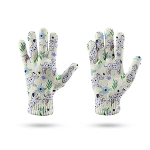 Flower Garden Dalmatians Touch Screen Gloves-Accessories-Accessories, Dalmatian, Dog Dad Gifts, Dog Mom Gifts, Gloves-13