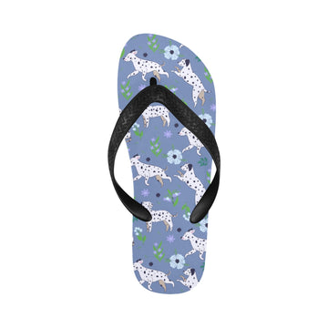 Flower Garden Dalmatians Unisex Slippers-11