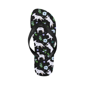 Flower Garden Dalmatians Unisex Slippers-26
