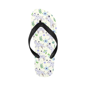Flower Garden Dalmatians Unisex Slippers-2