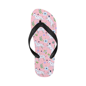 Flower Garden Dalmatians Unisex Slippers-8