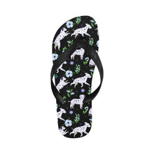 Load image into Gallery viewer, Flower Garden Dalmatians Unisex Slippers-Black-S-23