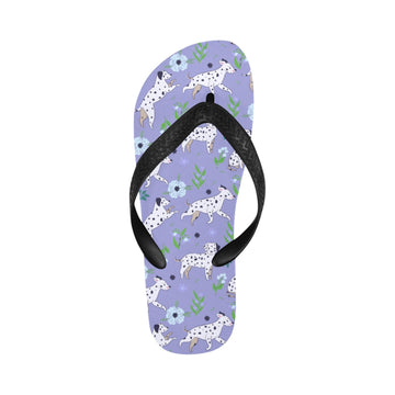 Flower Garden Dalmatians Unisex Slippers-CornflowerBlue_1-S-18