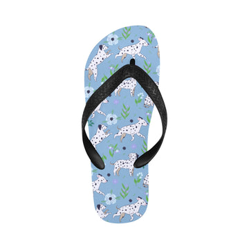 Flower Garden Dalmatians Unisex Slippers-LightSkyBlue-S-12