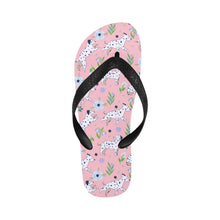 Load image into Gallery viewer, Flower Garden Dalmatians Unisex Slippers-Pink-S-3