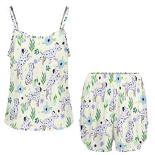 Load image into Gallery viewer, Flower Garden Dalmatians Women&#39;s Cami and Shorts Pajama Set-10