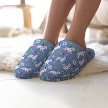 Load image into Gallery viewer, Flower Garden Dalmatians Women's Cotton Mop Slippers-Footwear-Accessories, Dalmatian, Dog Mom Gifts, Slippers-1