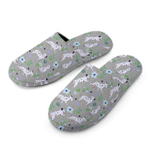 Load image into Gallery viewer, Flower Garden Dalmatians Women's Cotton Mop Slippers-Footwear-Accessories, Dalmatian, Dog Mom Gifts, Slippers-34