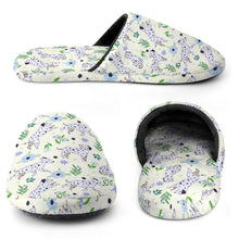 Load image into Gallery viewer, Flower Garden Dalmatians Women's Cotton Mop Slippers-Footwear-Accessories, Dalmatian, Dog Mom Gifts, Slippers-13