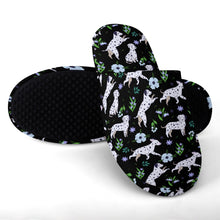 Load image into Gallery viewer, Flower Garden Dalmatians Women's Cotton Mop Slippers-Footwear-Accessories, Dalmatian, Dog Mom Gifts, Slippers-12