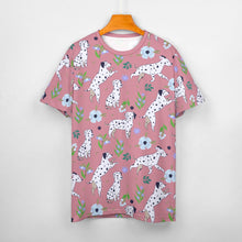 Load image into Gallery viewer, Flower Garden Dalmatians Women's Cotton T-Shirt-Apparel--11