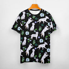Load image into Gallery viewer, Flower Garden Dalmatians Women's Cotton T-Shirt-Apparel--45