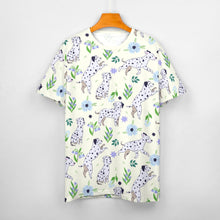 Load image into Gallery viewer, Flower Garden Dalmatians Women's Cotton T-Shirt-Apparel--8