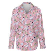 Load image into Gallery viewer, Flower Garden Dalmatians Women's Shirt-Apparel-Apparel,Dalmatian,Dog Mom Gifts,Shirt-5