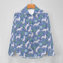 Load image into Gallery viewer, Flower Garden Dalmatians Women's Shirt-Apparel-Apparel,Dalmatian,Dog Mom Gifts,Shirt-23