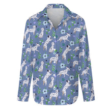 Load image into Gallery viewer, Flower Garden Dalmatians Women's Shirt-Apparel-Apparel,Dalmatian,Dog Mom Gifts,Shirt-9