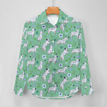 Load image into Gallery viewer, Flower Garden Dalmatians Women's Shirt-Apparel-Apparel,Dalmatian,Dog Mom Gifts,Shirt-19