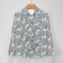 Load image into Gallery viewer, Flower Garden Dalmatians Women's Shirt-Apparel-Apparel,Dalmatian,Dog Mom Gifts,Shirt-34