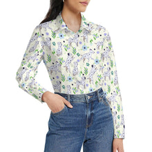 Load image into Gallery viewer, Flower Garden Dalmatians Women's Shirt-Apparel-Apparel,Dalmatian,Dog Mom Gifts,Shirt-4
