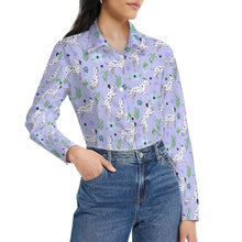 Load image into Gallery viewer, Flower Garden Dalmatians Women's Shirt-Apparel-Apparel,Dalmatian,Dog Mom Gifts,Shirt-20