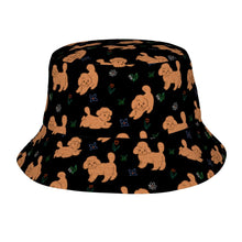 Load image into Gallery viewer, Flower Garden Doodle Love Bucket Hat-Hats &amp; Caps-Accessories,Dog Dad Gifts,Dog Mom Gifts,Doodle,Hats-Midnight Black-One Size-49