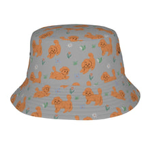 Load image into Gallery viewer, Flower Garden Doodle Love Bucket Hat-Hats &amp; Caps-Accessories,Dog Dad Gifts,Dog Mom Gifts,Doodle,Hats-Parisian Gray-One Size-1