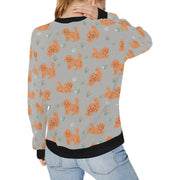 Flower Garden Doodle Love Sweatshirt for Women-Apparel-Apparel, Dog Mom Gifts, Doodle, Sweatshirt-28