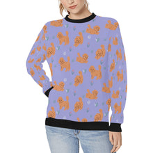 Load image into Gallery viewer, Flower Garden Doodle Love Sweatshirt for Women-Apparel-Apparel, Dog Mom Gifts, Doodle, Sweatshirt-Lavender Purple-S-7