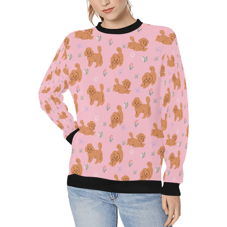 Flower Garden Doodle Love Sweatshirt for Women-Apparel-Apparel, Dog Mom Gifts, Doodle, Sweatshirt-Light Pink-S-2