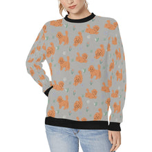 Load image into Gallery viewer, Flower Garden Doodle Love Sweatshirt for Women-Apparel-Apparel, Dog Mom Gifts, Doodle, Sweatshirt-Parisian Gray-S-8