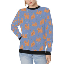 Load image into Gallery viewer, Flower Garden Doodle Love Sweatshirt for Women-Apparel-Apparel, Dog Mom Gifts, Doodle, Sweatshirt-Slate Blue-S-5