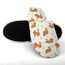 Load image into Gallery viewer, Flower Garden Doodle Love Women&#39;s Cotton Mop Slippers-5
