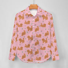 Load image into Gallery viewer, Flower Garden Doodle Love Women&#39;s Shirt-Apparel-Apparel,Dog Mom Gifts,Doodle,Shirt-14