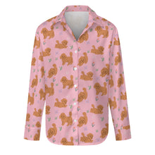 Load image into Gallery viewer, Flower Garden Doodle Love Women&#39;s Shirt-Apparel-Apparel,Dog Mom Gifts,Doodle,Shirt-15