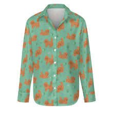 Load image into Gallery viewer, Flower Garden Doodle Love Women&#39;s Shirt-Apparel-Apparel,Dog Mom Gifts,Doodle,Shirt-21