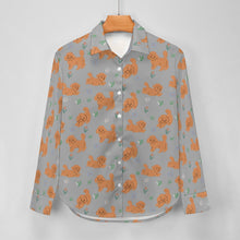 Load image into Gallery viewer, Flower Garden Doodle Love Women&#39;s Shirt-Apparel-Apparel,Dog Mom Gifts,Doodle,Shirt-26