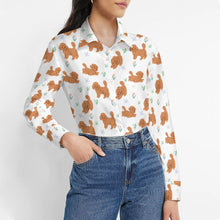 Load image into Gallery viewer, Flower Garden Doodle Love Women&#39;s Shirt-Apparel-Apparel,Dog Mom Gifts,Doodle,Shirt-1