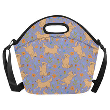 Load image into Gallery viewer, Flower Garden Golden Retriever Neoprene Lunch Bag-31