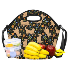 Load image into Gallery viewer, Flower Garden Golden Retriever Neoprene Lunch Bag-43